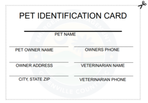 Pet ID Printable Card